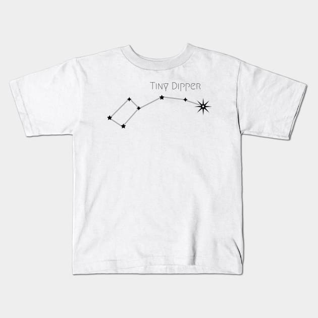 Tiny Dipper Kids T-Shirt by wanderingteez